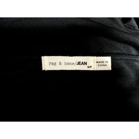 Rag & Bone Black Jean Split Sleeve Pullover Top - Picture 5 of 6